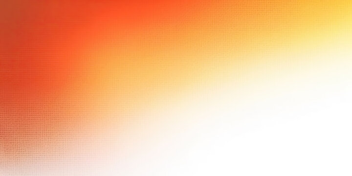 Bright fire red orange carrot coral yellow gold beige white abstract background. Color gradient ombre. Wavy blurry lines. Rough grain noise. Light glow vivid. Design.