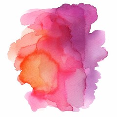 Watercolor stain on a transparent background