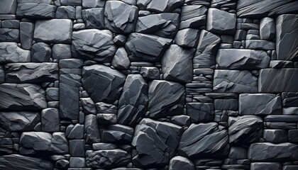 Fototapeta premium Silent Stones: The Dark Mosaic. Generative AI.