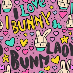 Obraz premium I LOVE BUNNY
