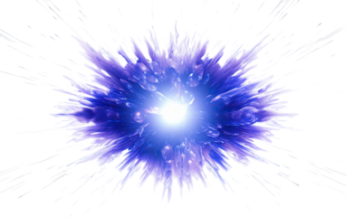 Encounter the Mystical Aura of Indigo Light Flashes, a Sight to Behold on a White or Clear Surface PNG Transparent Background.