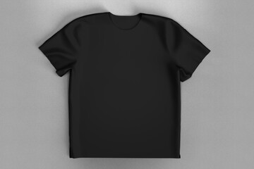 Black and white t shirt on white background. Beautiful mockup for showcase