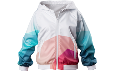 Prepare Kids for All Weather Conditions with a Versatile and Sporty Windbreaker Jacket on a White or Clear Surface PNG Transparent Background.
