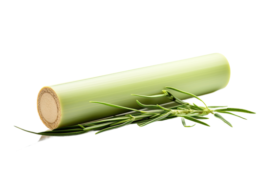 Lemongrass Aromatherapy Roller, Elevating Senses with Zesty Fragrance Therapy on a White or Clear Surface PNG Transparent Background.
