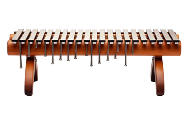 Soulful Melodies with the Rich Sound Palette of the Marimba on a White or Clear Surface PNG Transparent Background.