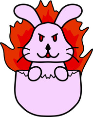 Angry Bunny Inside Egg