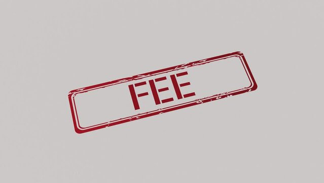 FEE Stamp pressing on a paper