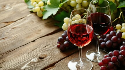 Indulge in the timeless charm of vintage red and white wine, a delightful combination, Ai Generated.