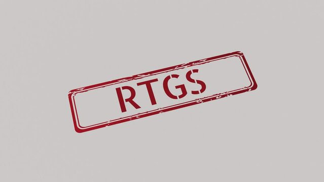 RTGS Stamp pressing on a paper