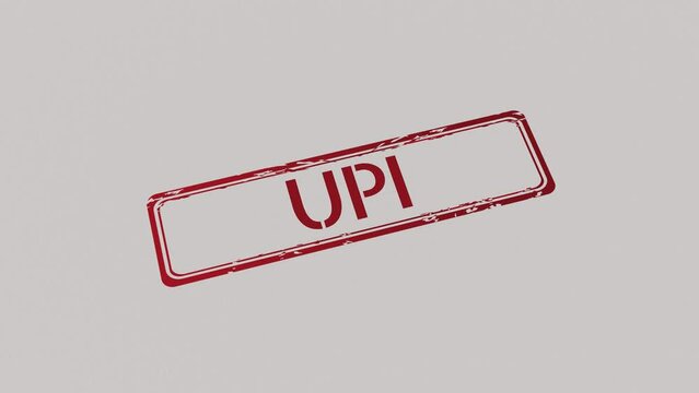 UPI Stamp pressing on a paper