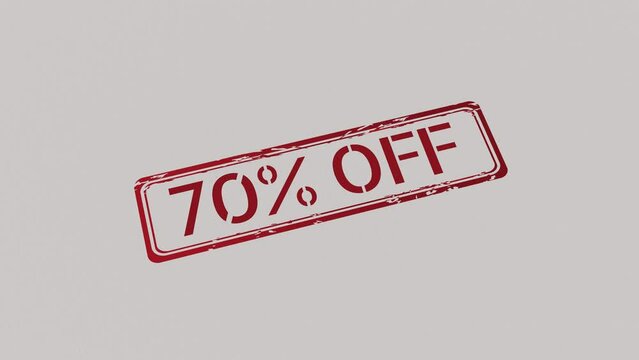 70% OFF Stamp pressing on a paper