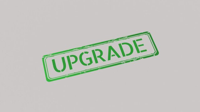 UPGRADE Stamp pressing on a paper