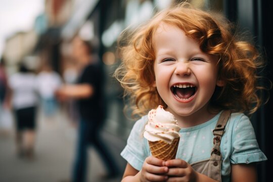 child eating ice cream