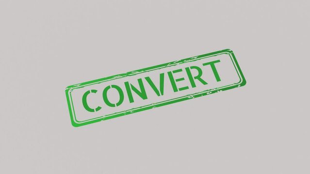 CONVERT Stamp pressing on a paper
