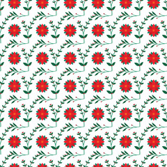 Free vector Christmas flowers pattern design.