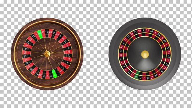 top view flat lay overhead american wood gold casino roulette wheel, element isolated on white background. wood gold casino roulette wheel element isolated. wood gold casino roulette wheel 3d render