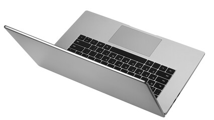 Laptop with blank screen, computer isolated on white background, clipping path, full depth of field