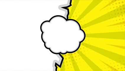 yellow versus comic background