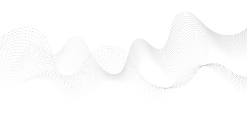 Abstract grey wavy lines Digital frequency track equalizer background. Curved wave smooth stripe seamless pattern. Wave lines created using blend tool. graphic design template banner business wave.