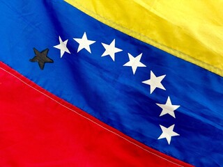 Closeup of the Venezuela flag