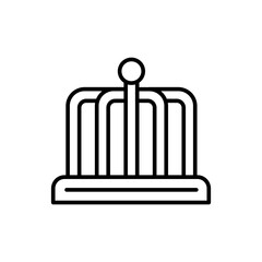 Carousel outline icons, minimalist vector illustration ,simple transparent graphic element .Isolated on white background