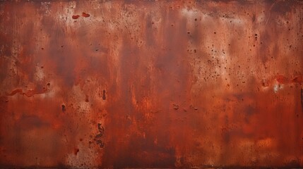 Weathered red rusted metal texture: a grunge background of rust and oxidized iron panel with space for design