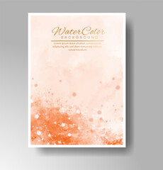 Cover template with watercolor background. Design for your cover, date, postcard, banner, logo.