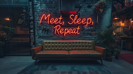 Hostel Welcome Board: Meet, Sleep, Repeat