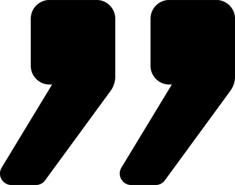 Quotation marks. Black quotes icon vector.