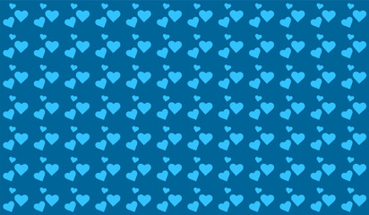 Dark Blue heart seamless pattern. Repeating background Fabric design Textile swatch Dress man shirt fashion garment wrap cloth allover print. Vector illustration Blue heart Texture. linear hearts 