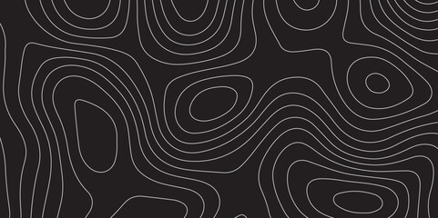 Abstract black background with topographic map lines, contour background. geographic grid . geographic mountain relief and terrain map. contours trails, image grid geographic.