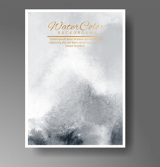 Cover template with watercolor background. Design for your cover, date, postcard, banner, logo.