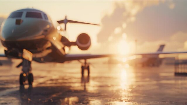 Above the glamour and excitement of the film world, a private jet serves as a peaceful haven for a filmmaker to thoroughly review and finetune their work in progress.