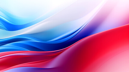 Blue and Red Waves in Abstract Harmony