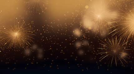 Beautiful creative holiday background with fireworks and sparkles