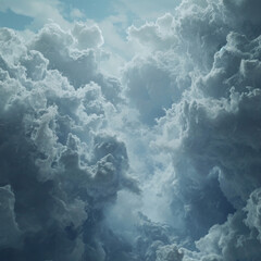The cloud scene in the sky.