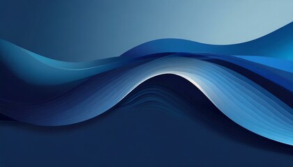 an elegant and modern abstract banner design showcasing dark blue paper waves. Pay attention to the seamless integration of wavy vectors to produce a visually appealing and high-resolution composition - obrazy, fototapety, plakaty