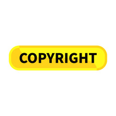 copyright button Yellow Rounded Rectangle Shape For Trademark Information Website Business Marketing Social Media
