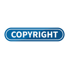 copyright button Blue Rectangle Rounded Shape For Trademark Information Website Business Marketing Social Media

