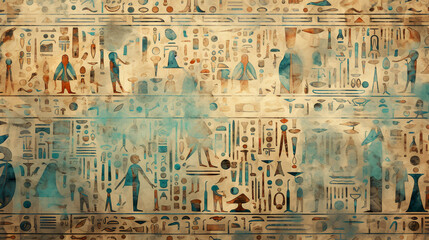 Weathered ancient egyptian hieroglyph background.