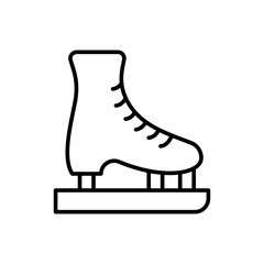 Ice skate outline icons, minimalist vector illustration ,simple transparent graphic element .Isolated on white background