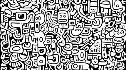 Abstract seamless doodle background, artistic background