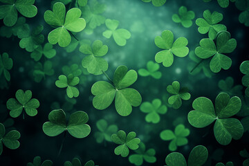 green shamrock clover background.
