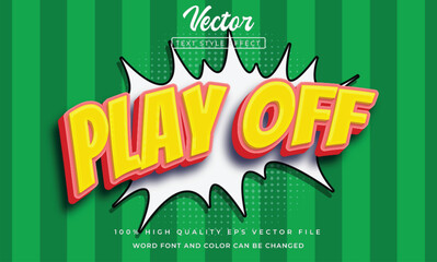 Obraz premium vector play off 3d style text effect