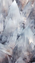 Abstract background of ice crystals in the form of a lot of layers