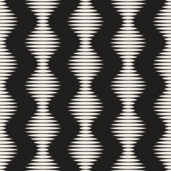 Vector seamless pattern. Repeating geometric elements. Stylish monochrome background design.