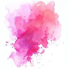 Obraz premium Abstract pink watercolor background texture on white