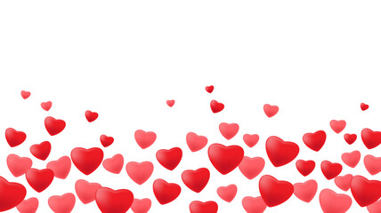 Valentine's Day frame with heart ornament. Valentine's Day decoration. Valentine's day background with transparent background.