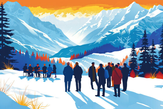 Annual Meeting in Davos: The annual meeting in Davos is one of the most well-known gatherings, attracting leaders from government