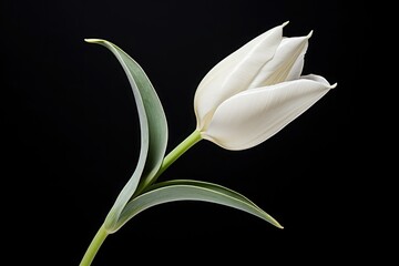 Tulip on white background
